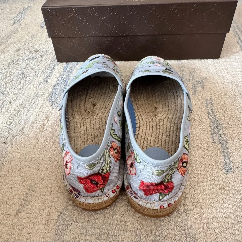 NEW Gucci Floral Espadrilles 38.5